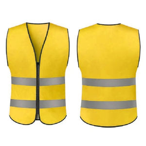 Vêtement de sécurité pour hommes, gilet de sécurité, fermeture éclair sur le devant, haute visibilité, gilet de travail réfléchissant pour hommes - Product Image 4