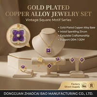 Gelang Rantai Kuningan Berlapis Emas 18K Charoite Platinum dengan Hiasan Zirkon Bunga Potongan Asscher untuk Perhiasan Pesta Wanita