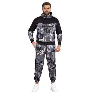 Ropa deportiva de alta calidad Chándal de color en contraste Traje de jogging ajustado Chándal personalizado - Product Image 1