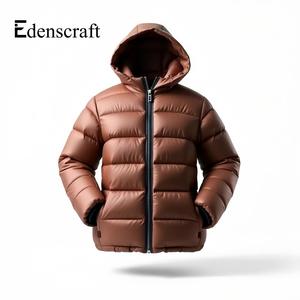 Chaqueta Acolchada para Hombre, Formal, Elegante, Ligera, con Capucha, Resistente al Agua, Cortavientos, Ecológica, Abrigo de Invierno para Actividades al Aire Libre - Product Image 4