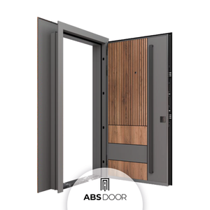 Puerta de Entrada de Acero Inoxidable Posmoderna ABSDOOR, Alta Seguridad, Aislamiento Térmico, Elegancia, Uso Interior, Apartamentos, Villas, Turquía - Product Image 2