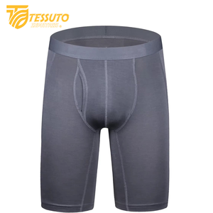 Sous-vêtements pour hommes sous-vêtements confortables à séchage rapide sans couture pour hommes sous-vêtements en coton spandex personnalisé rayé Logo imprimé Boxer court Oem - Product Image 3