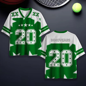 เสื้อกีฬาคอกลมผ้าตาข่ายทรงสตรีทแวร์เสื้อกีฬาคอวีมีระบายระบาย2025เสื้อเจอร์ซีย์แฟนฟุตบอลหลายสีออกแบบได้ตามต้องการ - Product Image 6