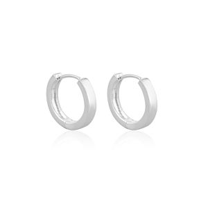 Pendientes de Aro Sólidos Minimalistas de Plata de Ley 925 de 20 mm Personalizados para Mujer, Regalo de Boda Perfecto, Buena Calidad, Moda - Product Image 1