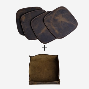Kurtuba- Genuine Leather Luxury Coasters - Product Image 1