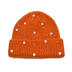 Gorro de Punto Personalizado con Perlas, Gorro de Invierno Cálido y Moderno, Diseño Personalizado al por Mayor, Suministro del Fabricante - Product Image 1