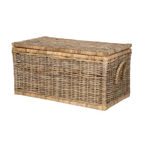 Cesta rectangular grande de ratán para el suelo, hecha a mano, para almacenamiento, venta al por mayor, ecológica, hecha en Vietnam - Product Image 1