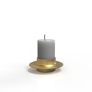 Bougeoir en métal de charme rustique fini or pour Noël et l'élégance de l'espace de vie - Product Image 1