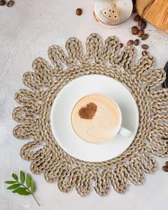 Décoration murale en jute en gros, dernière collection, fabrication artisanale, art mural en jute élégant pour la décoration de la maison et des hôtels, vente en gros - Product Image 6