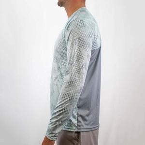 Équipage respirant, sonnerie Fitness T-shirts pour hommes Polyester Spandex Performance à manches longues UPF 50 + Protection solaire T-shirts de pêche - Product Image 6