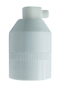 Portalámparas cónico con tornillo E27 blanco (F-BRIGHT 1200243-E) - Product Image 1