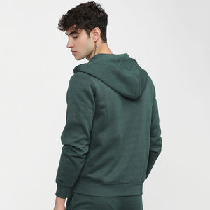 OEM Eco-Friendly 100% Polyester <b>Knitted</b> Hoodie & High Quality Cotton Zip-Up <b>Hoodies</b> Solid Color Winter Sweatshirts for Mens - Product Image 4