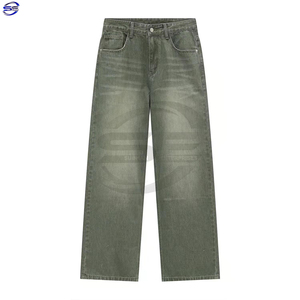 กางเกงยีนส์ขาบานสำหรับผู้ชายกางเกงยีนส์ทรงหลวมสไตล์ฮิปฮอปกางเกงยีนส์ซักออกแบบได้ตามต้องการฤดูร้อน - Product Image 1