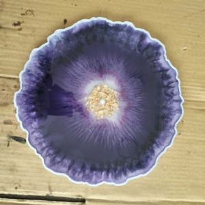 ที่รองแก้วเรซิ่นทนความร้อนดีไซน์รูปดอกไม้ทรงกลมสำหรับใช้ในบ้านโรงแรมและเสิร์ฟเครื่องดื่ม - Product Image 4