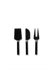 Ensemble de couteaux à fromage noir mat, finition élégante en acier inoxydable, idéal pour recevoir, durable, élégant, accessoire de cuisine moderne - Product Image 6