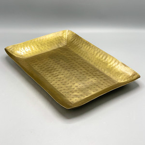 Plateau de service en laiton rectangulaire fait à la main avec motifs martelés détaillés pour un service et un affichage faciles disponibles au prix d'exportation - Product Image 6