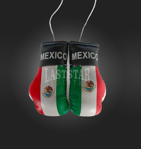 OEM personalizado Mini guantes de boxeo llavero PU cuero precio de fábrica para el coche colgante y uso al aire libre México país bandera al por mayor - Product Image 6