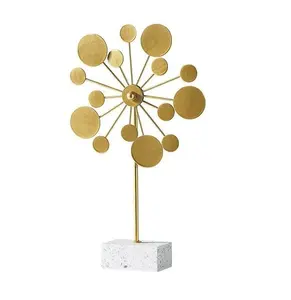 Nordic Home Decoration <b>Ornaments</b> Desktop Sculpture Modern Golden Iron <b>Ornament</b> Living Room Desktop TV Cabinet - Product Image 1