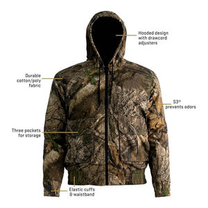 Chaqueta de caza para hombre impermeable transpirable de alta calidad al por mayor con opciones personalizables de tela de carcasa suave de diseño estampado - Product Image 4