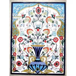 Azulejo de cerámica arte mosaico pared Mural Floral Arabesque Panel BACKSPLAH 18 \ "X 24 \" calcomanía de pared - Product Image 1