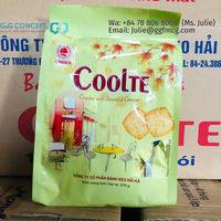 COOLTE 270g * 12 sacs de biscuits craquelins à la noix de coco, gaufrette au sésame et à la noix de coco avec sucre, prix de gros 219V001