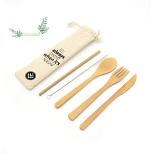 2025!!! Natural <b>Bamboo</b> <b>Cutlery</b> <b>Set</b>/Eco Friendly <b>Bamboo</b> <b>Cutlery</b> <b>Set</b> <b>Bamboo</b> Spoon Fork With Free Logo and High Quality - Product Image 1