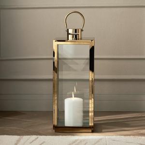 Classic Hot Selling Design <b>Gold</b> Stainless Steel Candle <b>Lantern</b> for Christmas or Ramadan Decorations Metal <b>Lanterns</b> - Product Image 5