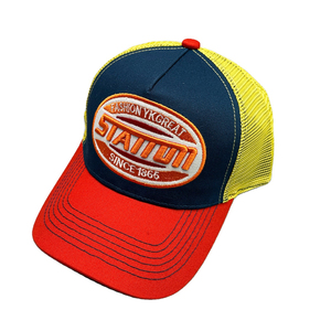 CustomTrucker Caps Parche bordado de 2 tonos Logo Curved Brim Deportes al aire libre Mercancía Publicidad Venta al por mayor ODM Injae Vina Sombreros - Product Image 1