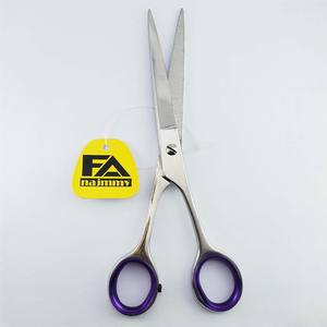 Ciseaux de coupe de cheveux de coiffeur en acier inoxydable finition satinée pour gaucher lames tranchantes avec inserts en anneau Type de beauté - Product Image 3