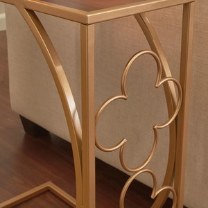 Mesa auxiliar moderna de forma cuadrada superior de cristal con base de metal, perfecta para sala de estar, cafetería, oficina y espacios elegantes de la India - Product Image 2