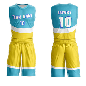 ชุดบาสเก็ตบอลสำหรับผู้ชายเสื้อบาสเก็ตบอลแบบเย็บ - Product Image 4