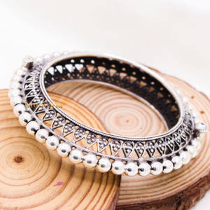 925 Sterling Silver Meilleure Qualité Perlé Designer Bracelet À La Main Bracelet En Argent Bracelet Bijoux Pour La Vente En Gros - Product Image 4