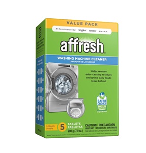 Limpiador de lavadora Affresh, limpia las lavadoras de carga frontal y superior, incluyendo HE, 5 tabletas - Product Image 1