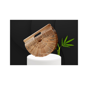 Classic <b>Wicker</b> Bamboo Handle <b>Bag</b> with Handles Round Shape Custom Size Multifunction Handicraft Fashion Accessories Made Vietnam - Product Image 5