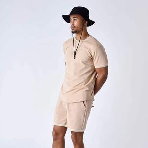 Conjunto Deportivo para Hombre, Ropa de Gimnasio de Secado Rápido y Transpirable, Camiseta de Manga Corta de Verano, Pantalones Cortos de Entrenamiento para Correr, Baloncesto, Color Sólido - Product Image 3