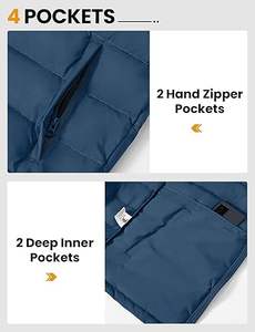 Venta Directa de Fábrica, Chaleco Acolchado con Cierre y Cuello en V, Personalizable, Transpirable, de Alta Calidad, para Hombre, Invierno, Casual - Product Image 5