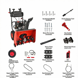 เครื่องเป่าหิมะไฟฟ้า Power-28 นิ้ว แบบไร้สายขับเคลื่อนด้วยตัวเอง 2 ระดับ พร้อมแบตเตอรี่ 56 โวลต์ 12.0 แอมป์ชั่วโมง จำนวน 2 ก้อน และที่ชาร์จแบบสองพอร์ต - Product Image 6