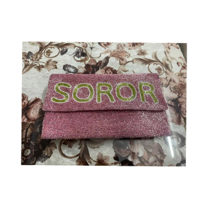 Bolso de mano con cuentas de la mejor calidad SOROR Theme con cadena desmontable de cuerpo cruzado - Product Image 1