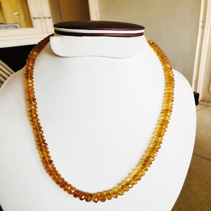 Collier de perles de citrine naturelle de qualité AAA avec un fermoir en argent sterling à haute brillance fabriqué à la main, beau cadeau unique - Product Image 1