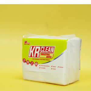 Krclean Industrial 25x30cm Toallitas de Tela No Tejida 40 Hojas por Paquete Ecológico 500g Limpieza de Aceite y Grasa para Muebles - Product Image 1