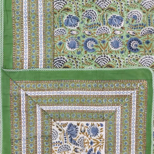 100% Cotton Hand <b>Block</b> Printed Single <b>Bed</b> Dohar Artisan Made Handmade Traditional Hand Crafted 100% Cotton Reversible Dohar - Product Image 1