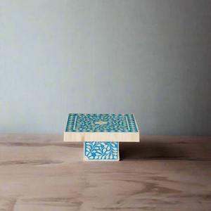 แท่นวางเค้กไม้ฝังกระดูกสไตล์วินเทจสำหรับการนำเสนอของหวาน - Product Image 1