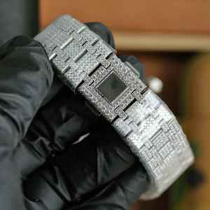 Montre personnalisée en moissanite avec diamant mouvement mécanique de luxe automatique à remontage automatique et affichage analogique - Product Image 2