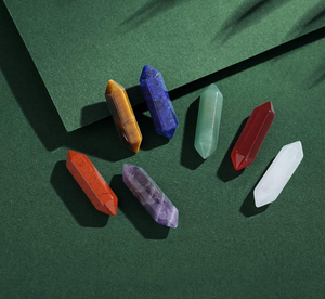 Vente en gros de pierres de guérison naturelles, cristaux à double pointe, pierres terminées mixtes de 3 cm, baguettes de cristal et d'agate par alif crystal and agate - Product Image 3