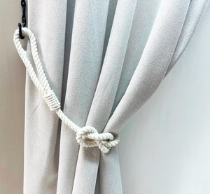 White Cotton Rope <b>Curtain</b> <b>Tieback</b> - Product Image 1