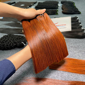 Offre Spéciale Janvier 2026 – Vente en Gros de Mèches de Cheveux Humains Vietnamiens de Luxe, Orange Brûlé, Lisses comme des Baguettes, Extensions de Cheveux en Tissage - Product Image 2