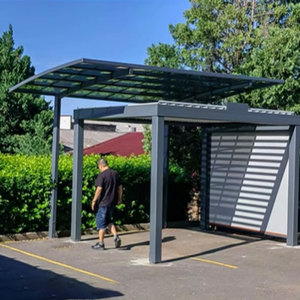 Gazebo en aluminium à lames orientables sur mesure, haut de gamme, moderne, pour terrasse, cour, balcon, coupe-vent, pare-soleil, montage facile - Product Image 5