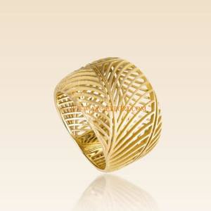 Rond de serviette en aluminium plaqué or de qualité supérieure Rond de serviette décoratif de table de conception vintage pour l'utilisation d'hôtel et de restaurant - Product Image 1