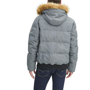 Veste matelassée légère en duvet pour homme Manteau à bulles à capuche résistant à l'eau - Product Image 5