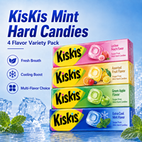 KisKis Green Apple Flavor Sugar Free Mint Hard Candy Fresh Breath Sour and Sweet Flavor Portable Roll Candy